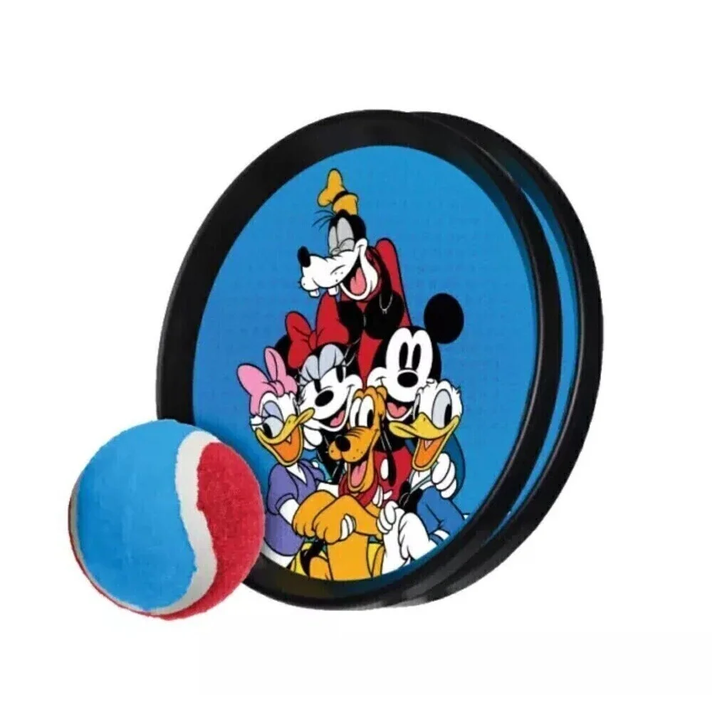 New Disney Mickey Toss and Catch Game, Grip Paddles, Kids Outdoor Sports